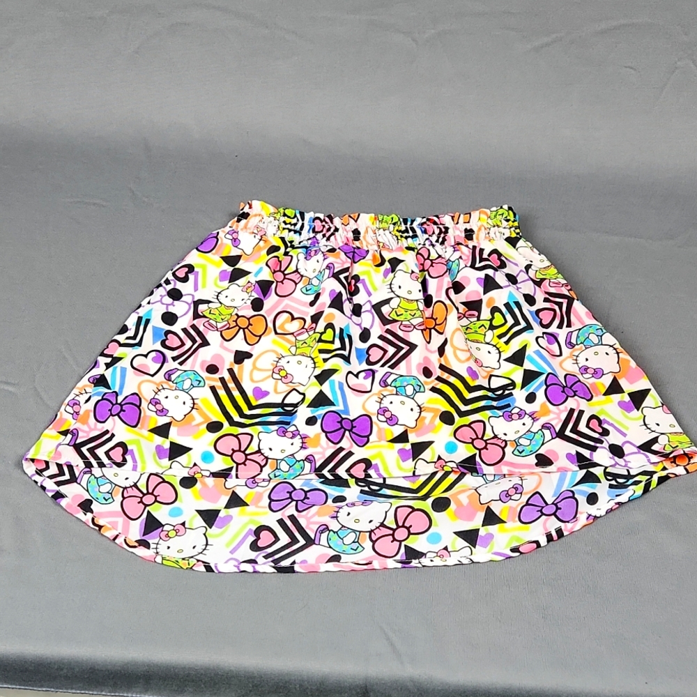 Hello Kitty - Girls High/Low Skirt - Bold Print- Sz M(7/8)